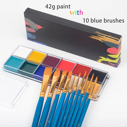 Paint Body Makeup Halloween Face Body Art 12/20 Colors Painting Kit with Brushes Safe Ingredient Available - product image 9