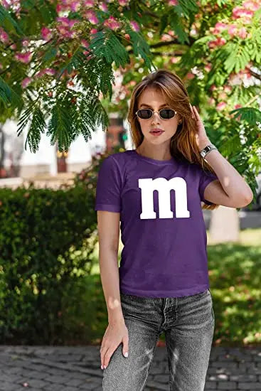 Women's Letter M T-Shirt Funny Cool Graphic T-Shirt Tee Idea Shirts Ropa Costume - alternate view 12