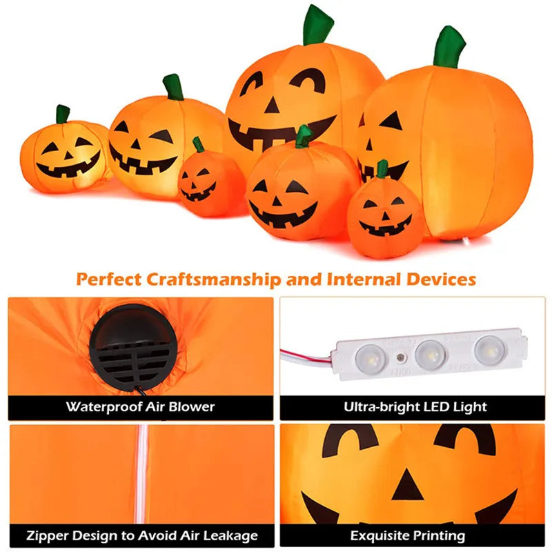 230cm 7pcs Inflatable Halloween Pumpkin Outdoor Garden Decoration Blowing Up Toys with LED Lights Christmas - product image 4