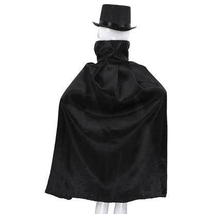 Kids Chidlren Magician Costume Boy Girl Cloak Sorcerer Cloak Magic Wand Bowler Hat Outfit - View 2