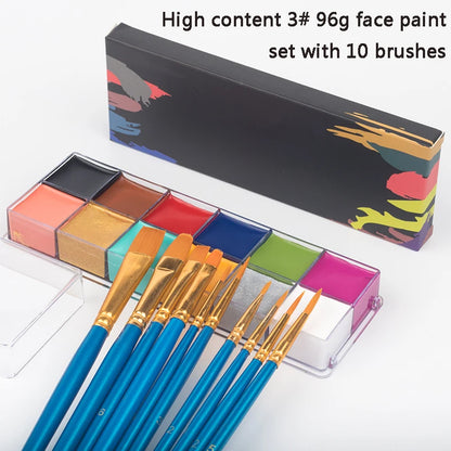 Paint Body Makeup Halloween Face Body Art 12/20 Colors Painting Kit with Brushes Safe Ingredient Available - product image 5