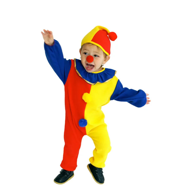 Naughty Haunted House Kids Child Clown Costume for Baby Girls Boys Toddler Halloween Purim - View 4