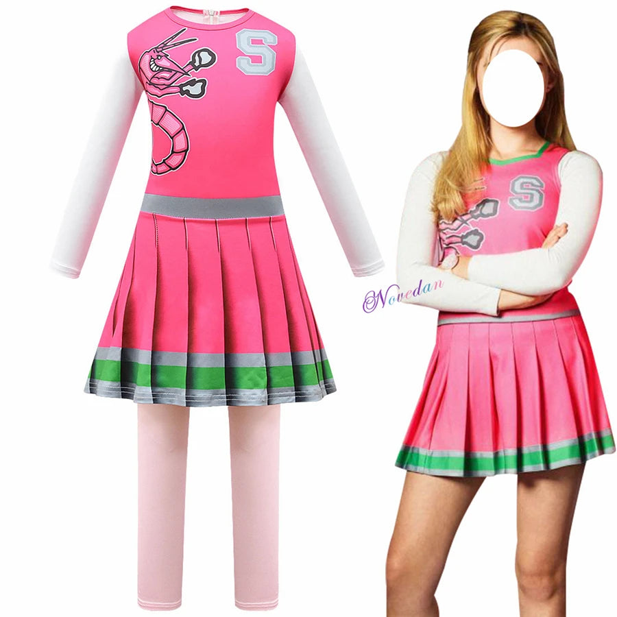 Girls Carnival Halloween Cheerleader Costume Cosplay Kids Zombie Addison Outfit Cheer Uniform Costume Clothes - product image 6