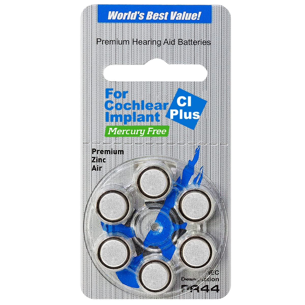 Hearing Aid Batteries (Box of 60 Batteries)