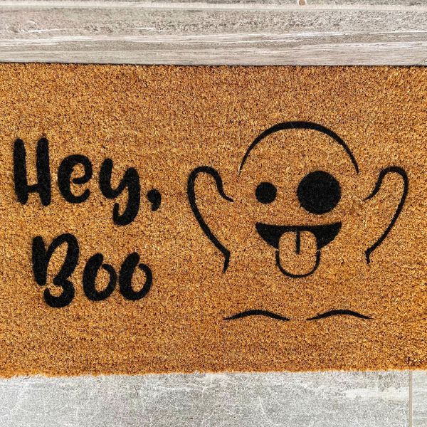 Hey, Boo (Ghost) doormat