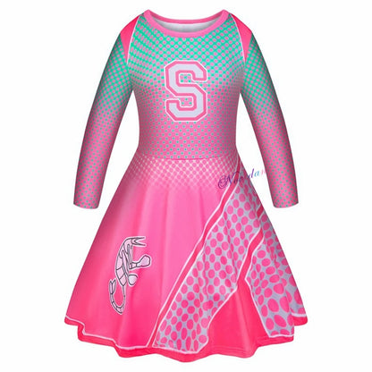 Girls Carnival Halloween Cheerleader Costume Cosplay Kids Zombie Addison Outfit Cheer Uniform Costume Clothes - product image 14