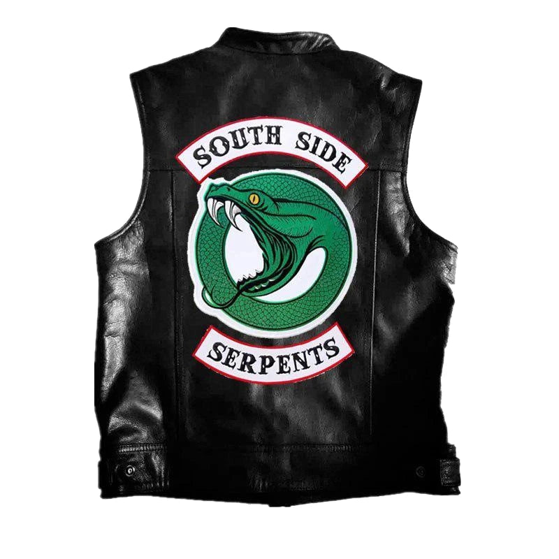 Serpents Waistcoat Sons Cosplay Costume Black Motorcycle Sleeveless - view 2