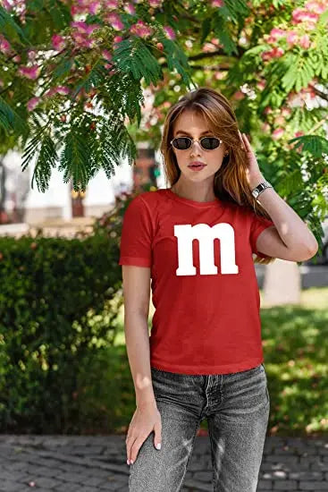 Women's Letter M T-Shirt Funny Cool Graphic T-Shirt Tee Idea Shirts Ropa Costume - alternate view 11