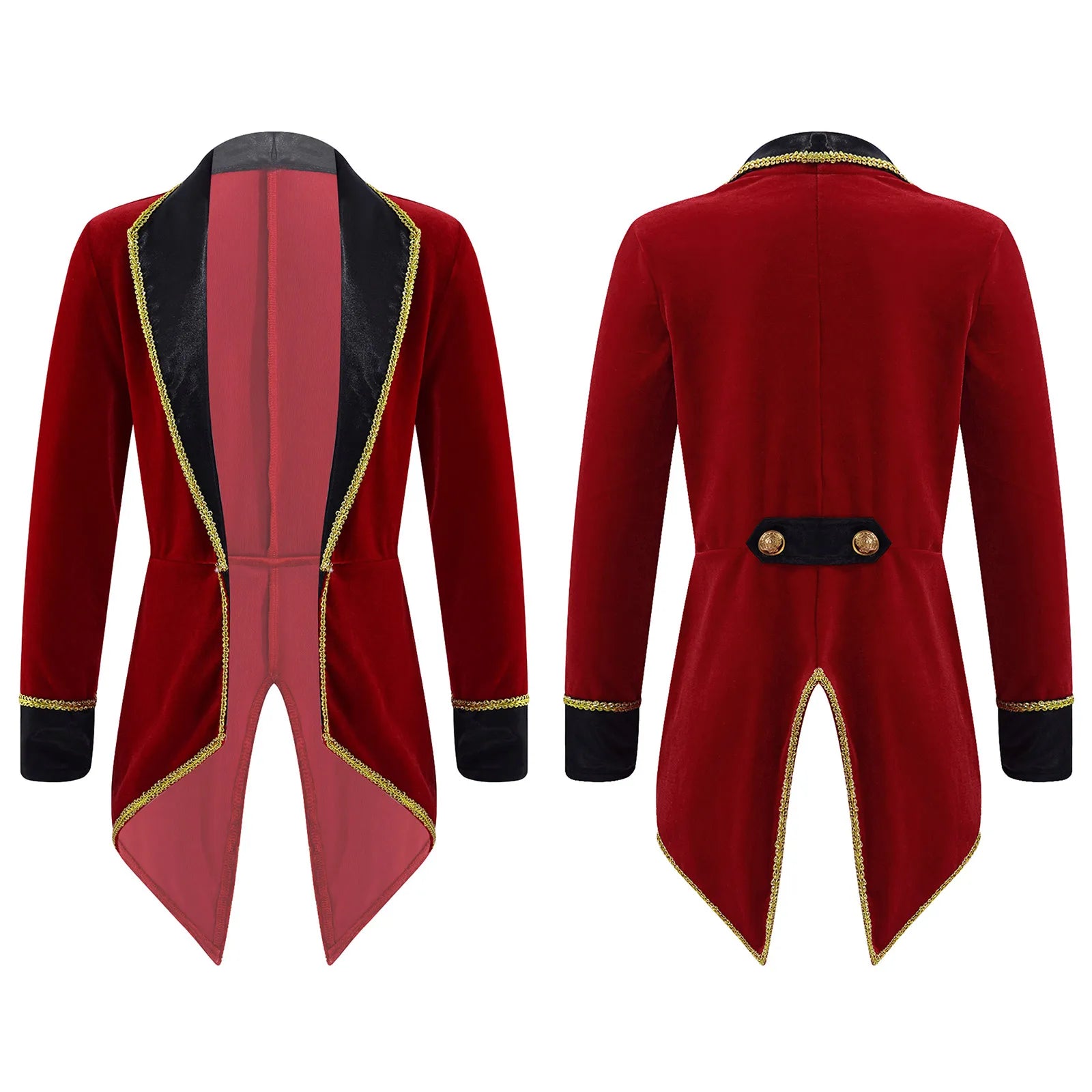 Kids Circus Ringmaster Halloween Costume Tailcoat