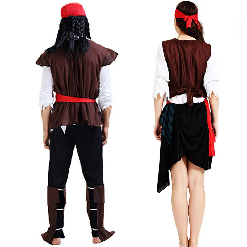 Umorden Halloween Captain Pirate Costumes Adult Costume for Women Men Couples - View 5