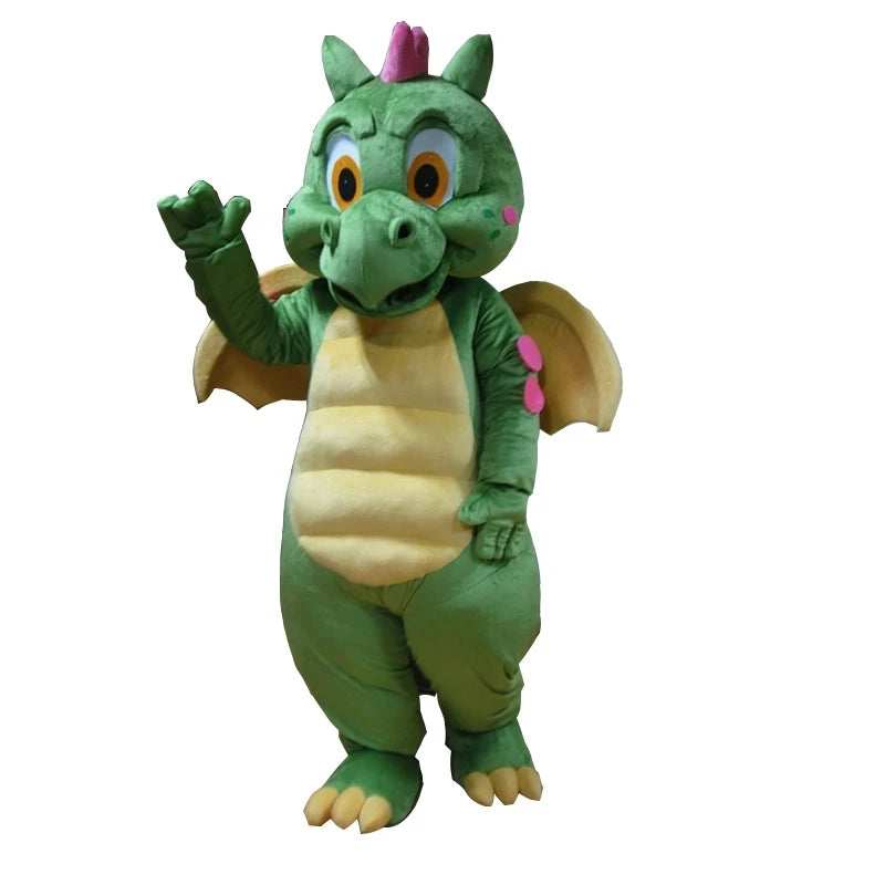 Green Dinosaur Mascot Costume Dragon For Adults Halloween Event - product image 1