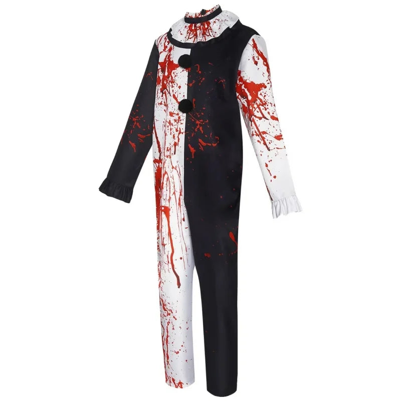 Movie Horror Clown Costume Bloody for Men Women Horror Clown 2 Horror Clown Costume - A Set / XXXL