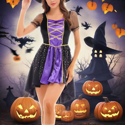 Women's Witch Queen Magic Easter Demon Vampire Bride Death Costume - alternate view 4