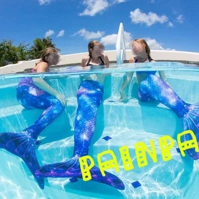 Kids Adult Swimming Mermaid tail Girl Mom Costume Mermaid Costume Children Gift