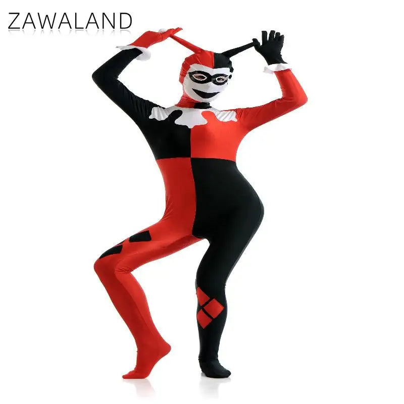 Zawaland Adult Clown Costume Halloween Bodysuit Suit Jumpsuit - product image 2