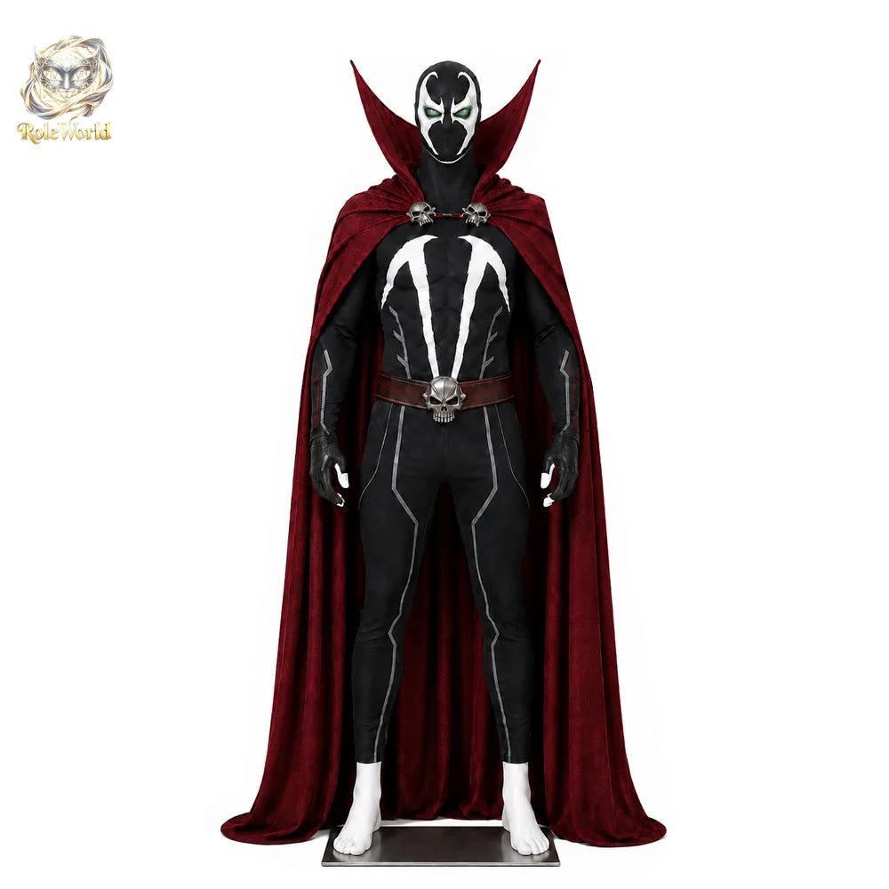 Spawn Full Set Costume Superhero Battle Suit with Cape for Halloween Men Outfit - Costume / M