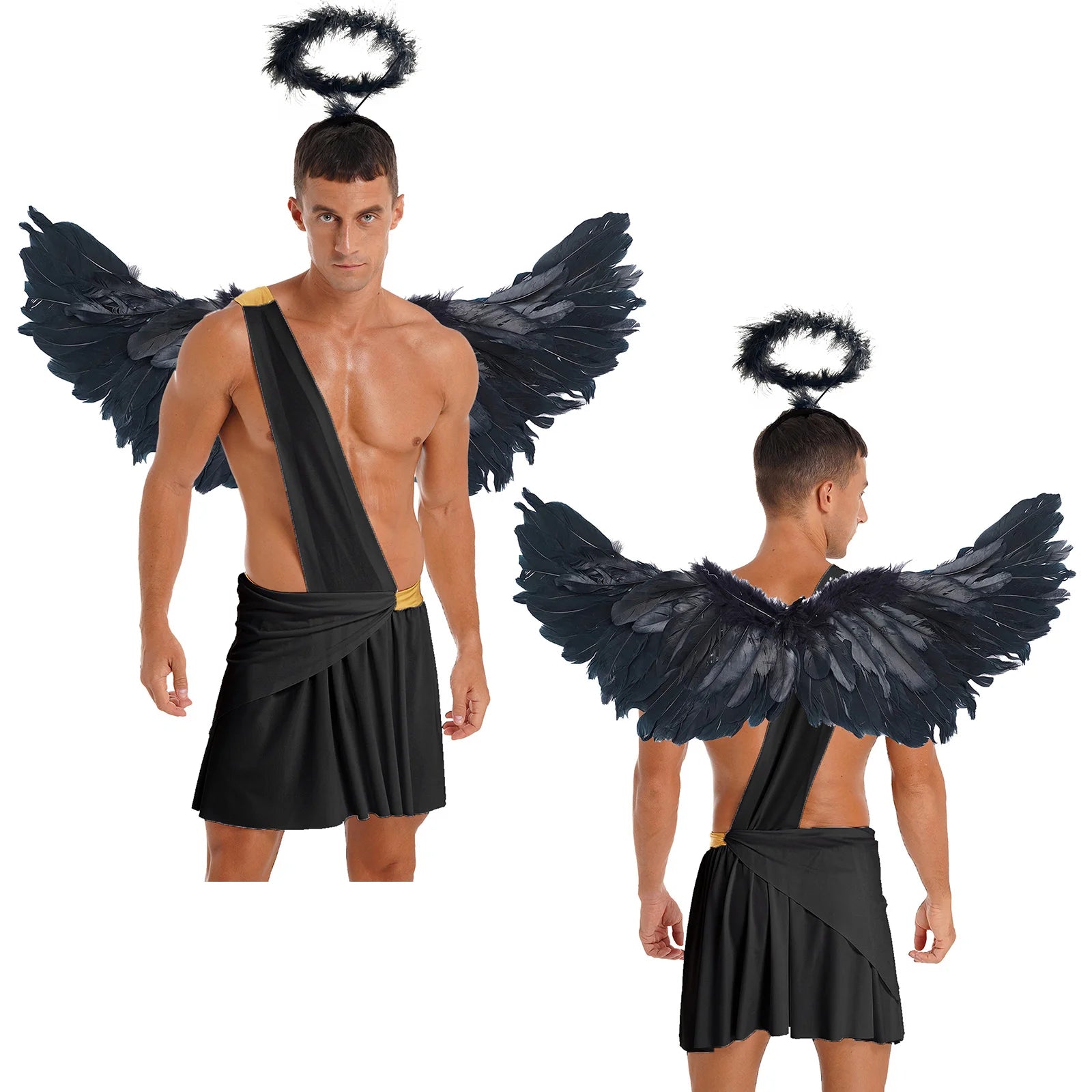 Fallen Angel Costume for Men | Wings & Headband