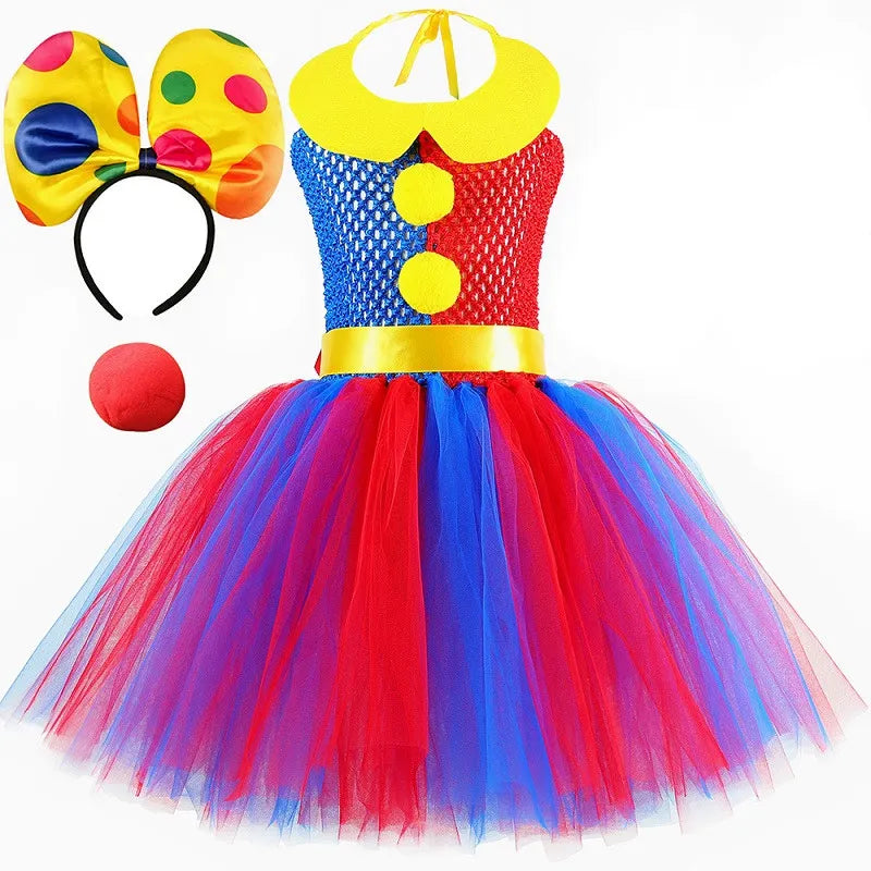 Amazing Digital Circus Pomni Costume Kids Tutu Dress Clothes Red Blue Halloween Clown Costumes Girl Fancy - product image 11