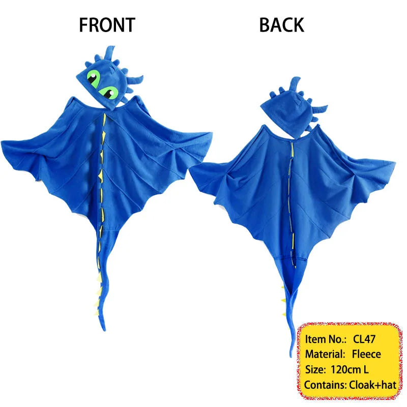 Dragon Costume Cloak with Hat Toothless Dragon Costume Cape Halloween Costumes Cosplay Dinosaur Costume - product image 11