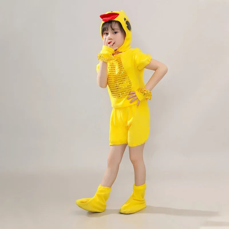 New Children Kids Adult Halloween Duck Chicken Chick Costume Skirt Tutu Yellow Bodysuit Outfit Dance - product image 17