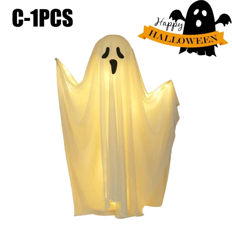 85/65-Inch Life-Size Scary Standing Ghost Glow-in-the-Dark OutdoorHalloween