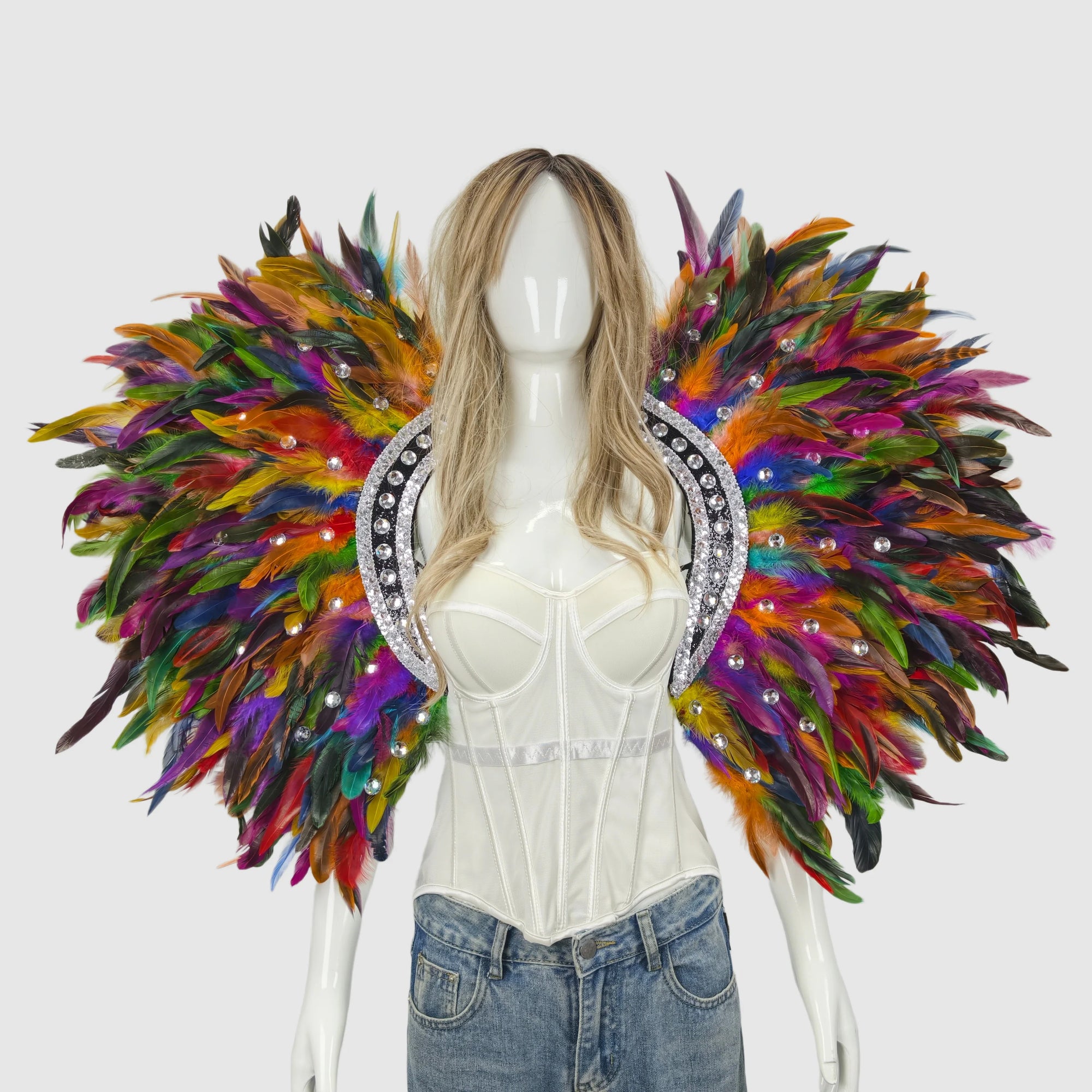 Feather shawls and scarves for Halloween, unisex, feather carnival - product image 9