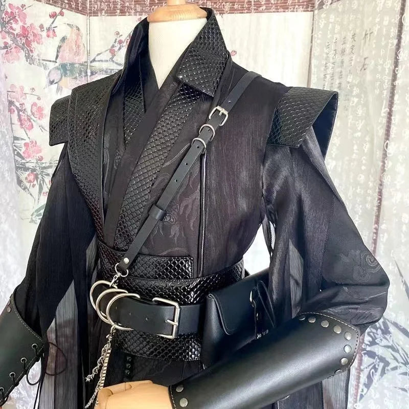 Dark Black Gothic Moran Costume Men's Crowley Suit Niche Halloween Anime Costume Comics - View 7