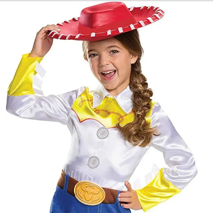 Movie Story Jessie Cosplay Costumes Cowgirl Bodysuits Hat Suits Halloween Cowboy Woody Roleplay Party Clothing