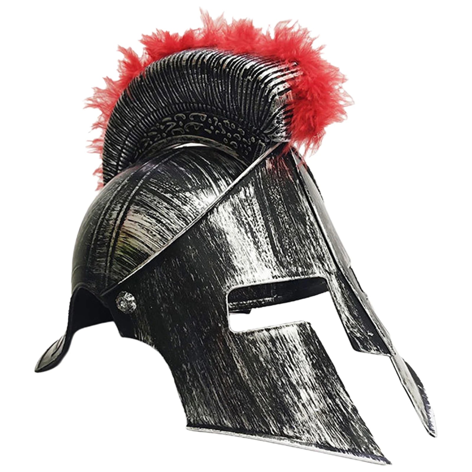 Medieval Knight Hats Gladiator Spartan Roman Warrior Greek Costume Helmet Headwear - Silver / One Size