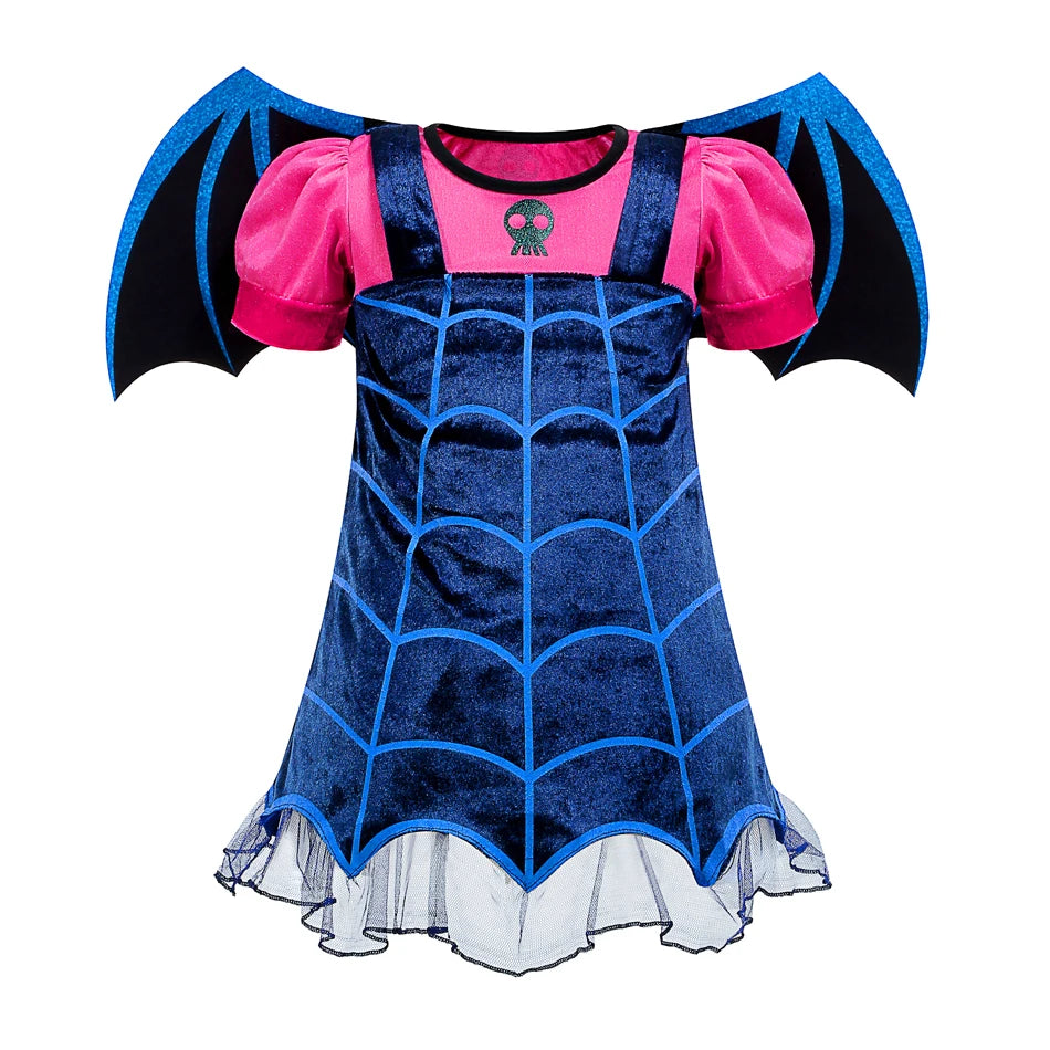Girls Black Witch Halloween Costume Dress with Hat