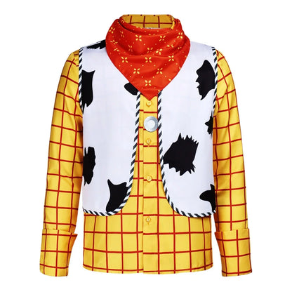 Adult Toy Woody Costume Story Halloween Woody Tracy Costume Shirt Vest Bandana Cowboy - as shown 1 / XXXL