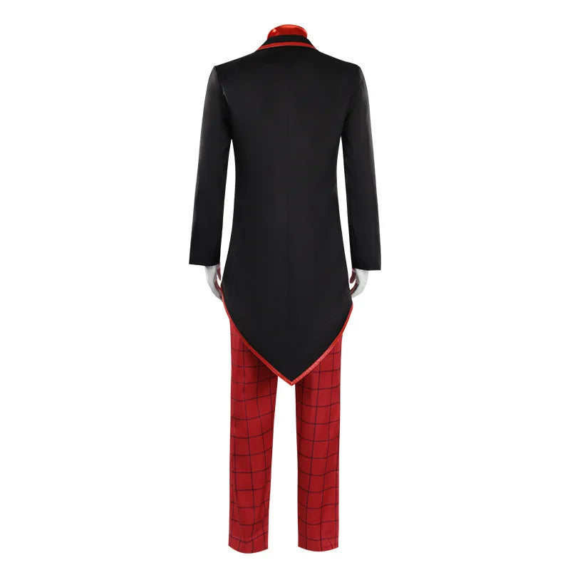 The Mask Costume Stanley Ipkiss Horror Clown Black Tuxedo Suit Jim Carrey Mask Outfit - Costume / XXXL