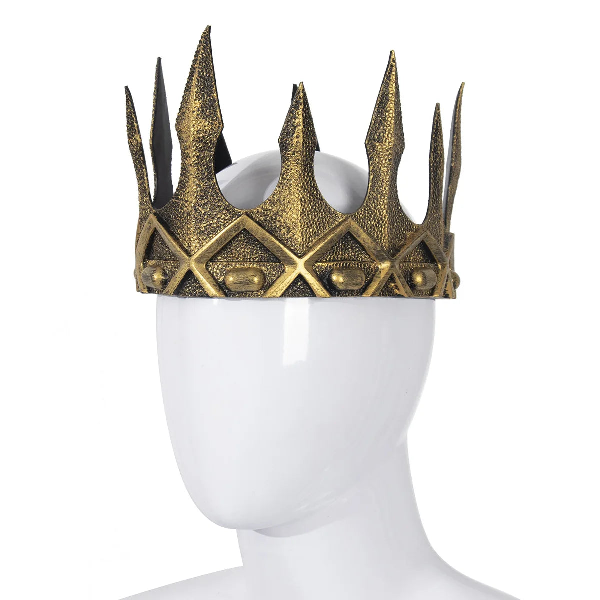 Royal King Crown – Gold or Silver Medieval Costume Headpiece