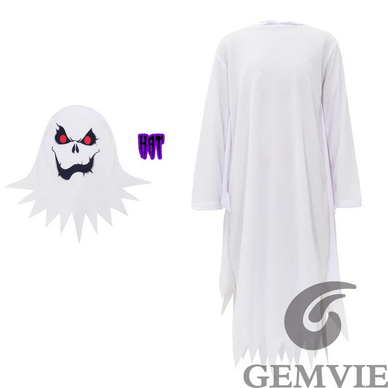 Kids' Ghost White Scary Suit Costume - alternate view 2
