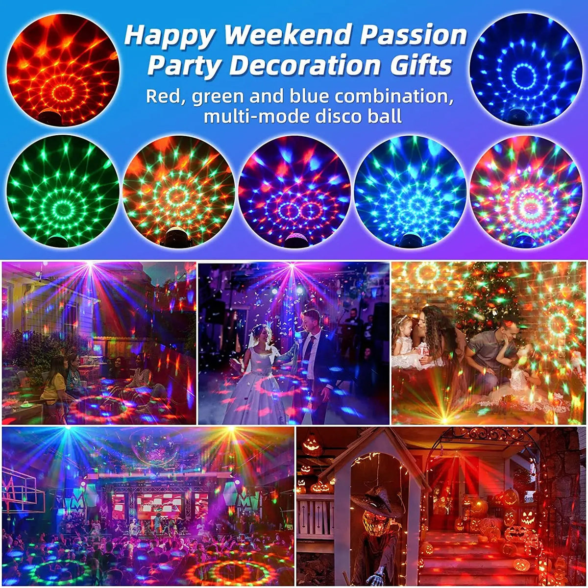 Disco Stage Lamp 2in1 Night Light Portable USB Plug Sound Controlled - product image 4