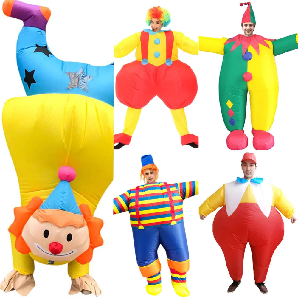 DISCOUNTED VARIETY of CLOWN COSTUMES ANNUAL COMEDY PERFORMANCE PARTIES INVERTED CLOWN with - ZW-105-A / Height 59.1–74.8 in (150–190 cm)