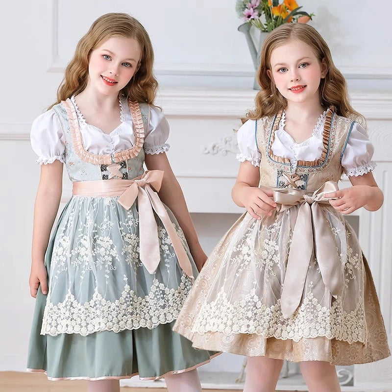 Kids' Bavaria German Oktoberfest Munich Farm Pastoral Flower Costume