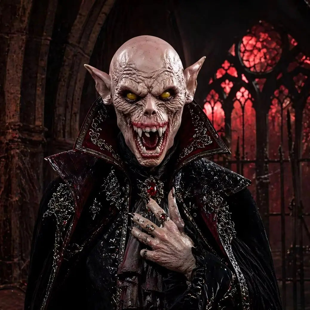 Halloween Mask Vampire Demon Monster Latex Full Head Adult Costume Prop Haunted House - Vampire Lord Mask