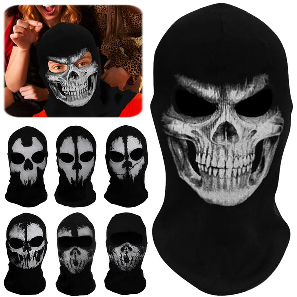Halloween Ghost Full Face Mask Skull Scary Ghost Skeleton Motorcycle Cycling Headmask for Halloween Cosplay - product image 1