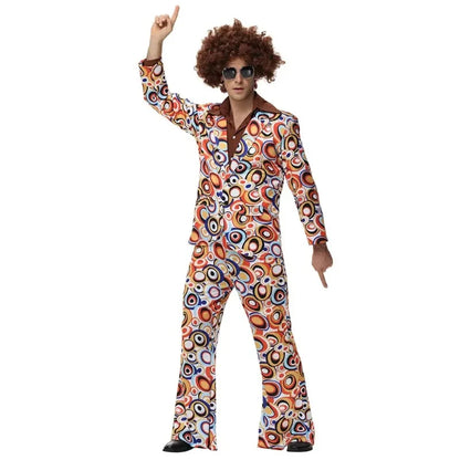 Men's Women Retro 70s 80s Hippie Costume Disco Rock Hip-Hop for Cosplay Couples Purim Halloween Party - product image 2