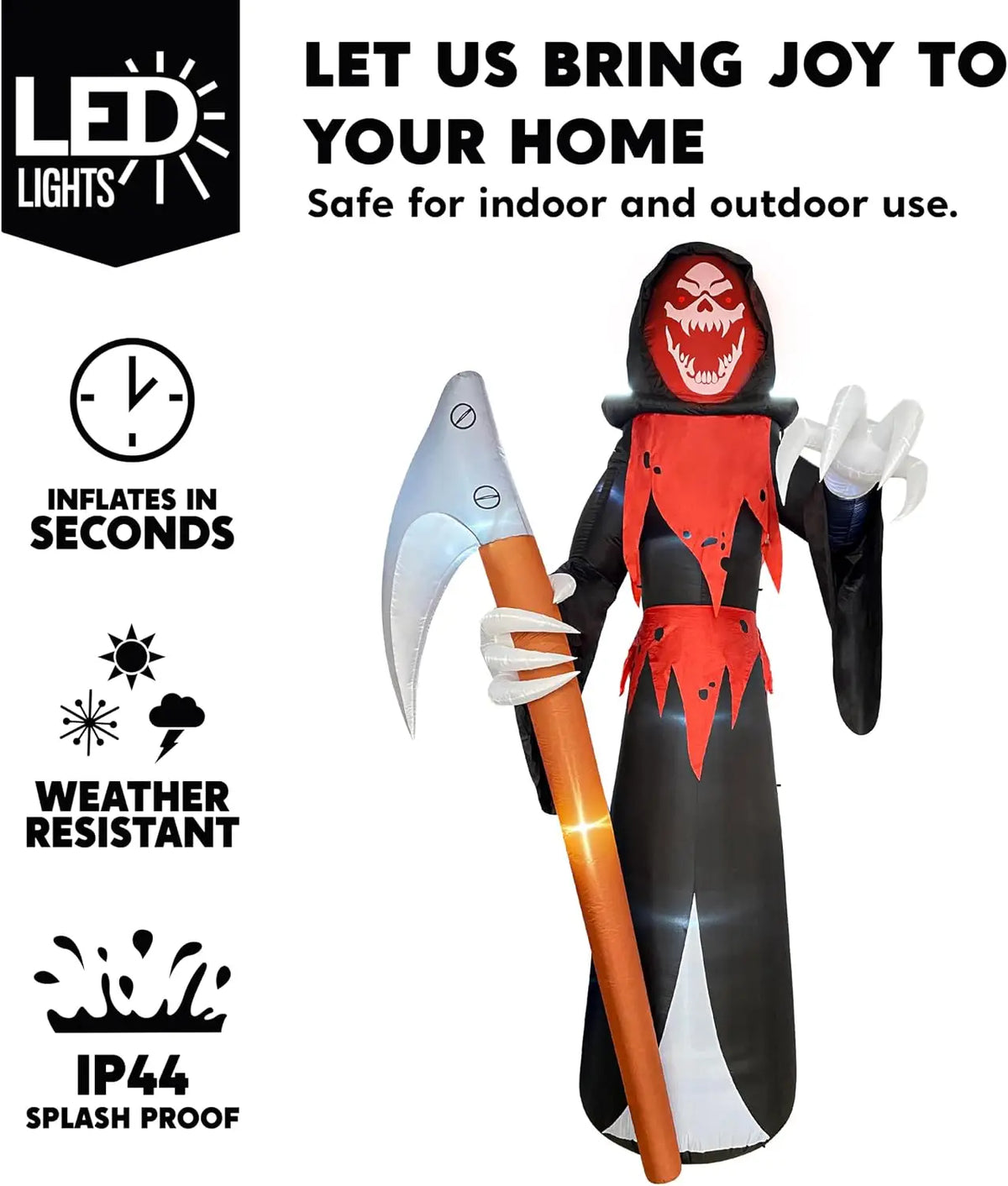 Grim Reaper Halloween Decoration - Inflatable LED - product image 3