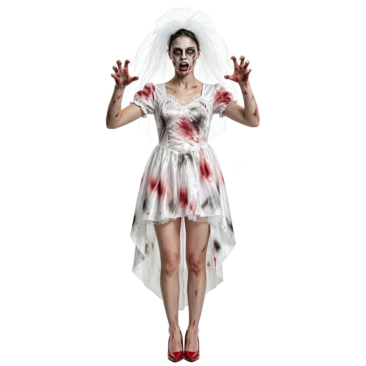M-Xxl Halloween Dark Bloody Ghost Bride Cos Costume Horror - view 2