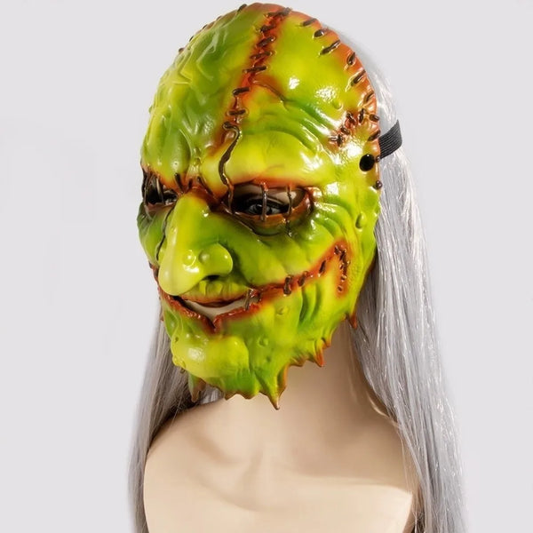 Blood Scar Halloween Witch Mask Facepiece Masquerade Dark Forest Mask Cosplay Old Man Face Scary Killer Devil - product image 1