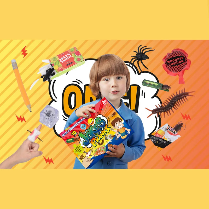 Jokes and Pranks Kit, Funny Gag Gifts, Novelty Toys for Kids and Adults, Party Prank Supplies, Surprise Gifts.