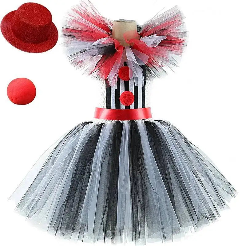 Terrifier Clown Costumes for Girls Scary Killer Circus Clowns Halloween Tutu Dress Outfit for Kids Creepy - product image 8