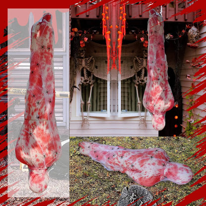 Halloween Decoration Hanging Corpse Scary Dead Body Props Bloody Inflatable Cocoon Outdoor Halloween Yard - product image 2