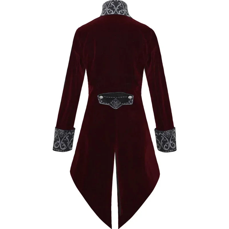 Halloween Formal Costume Men's Steampunk Coats Plus Size S-3XL Men's Medieval Retro Jacket - Black / L