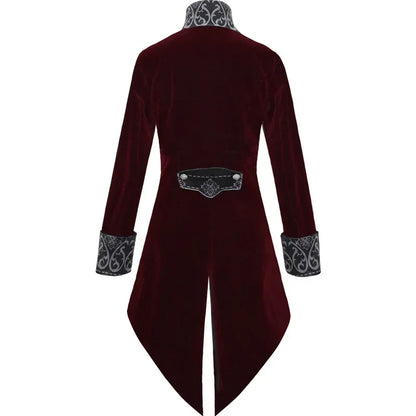 Halloween Formal Costume Men's Steampunk Coats Plus Size S-3XL Men's Medieval Retro Jacket - Black / L