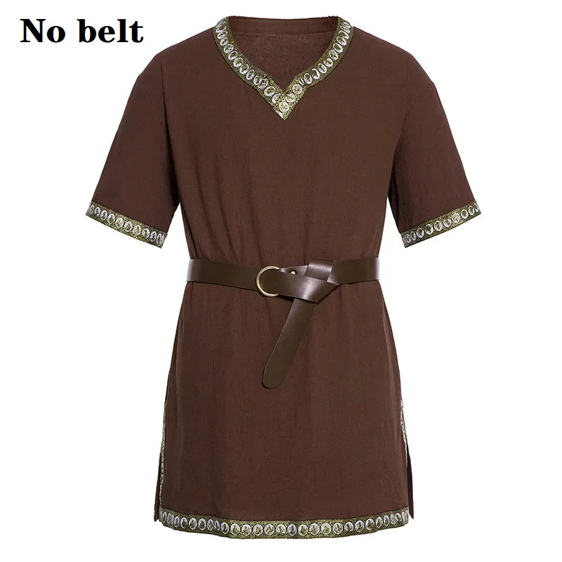 Knight Cosplay Medieval Costume Tunic Halloween Costumes for Men Adult Viking Pirate Disguise Fancy Clothing - product image 8