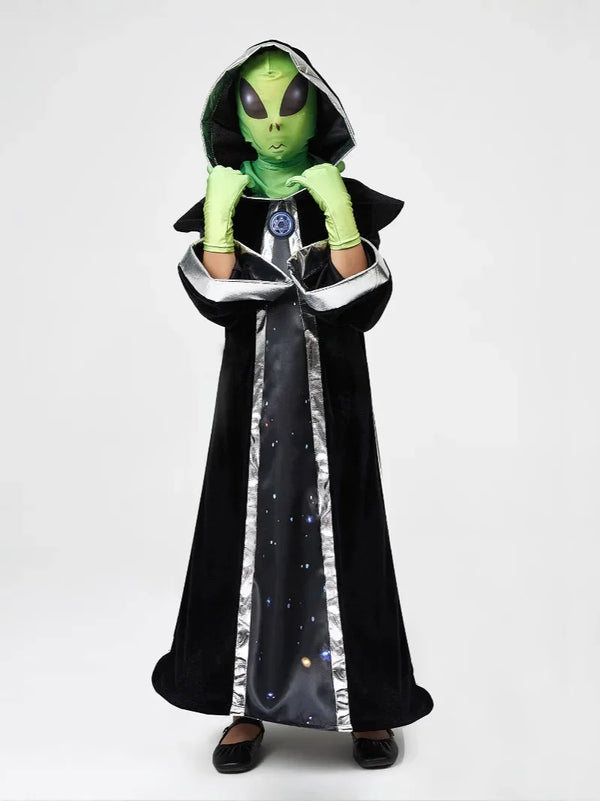 Alien Costume Memune Exclusive Boy Unisex Deep Space Lord Scary Halloween Theme Fancy - black / S
